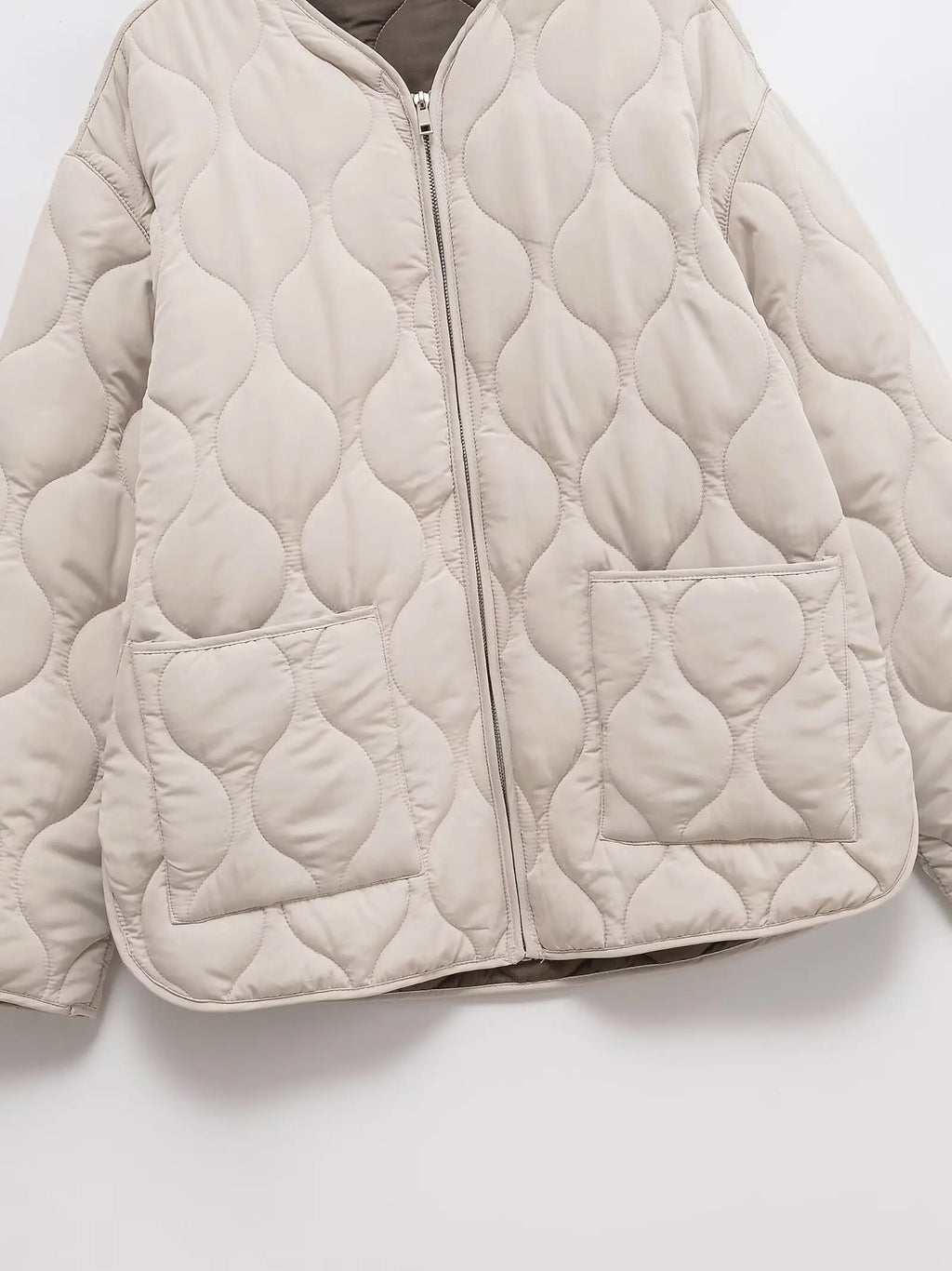 Chaqueta de algodón cálida con diamantes, informal, holgada, estilo europeo y americano, invierno 2025 YUNO STUDIOS