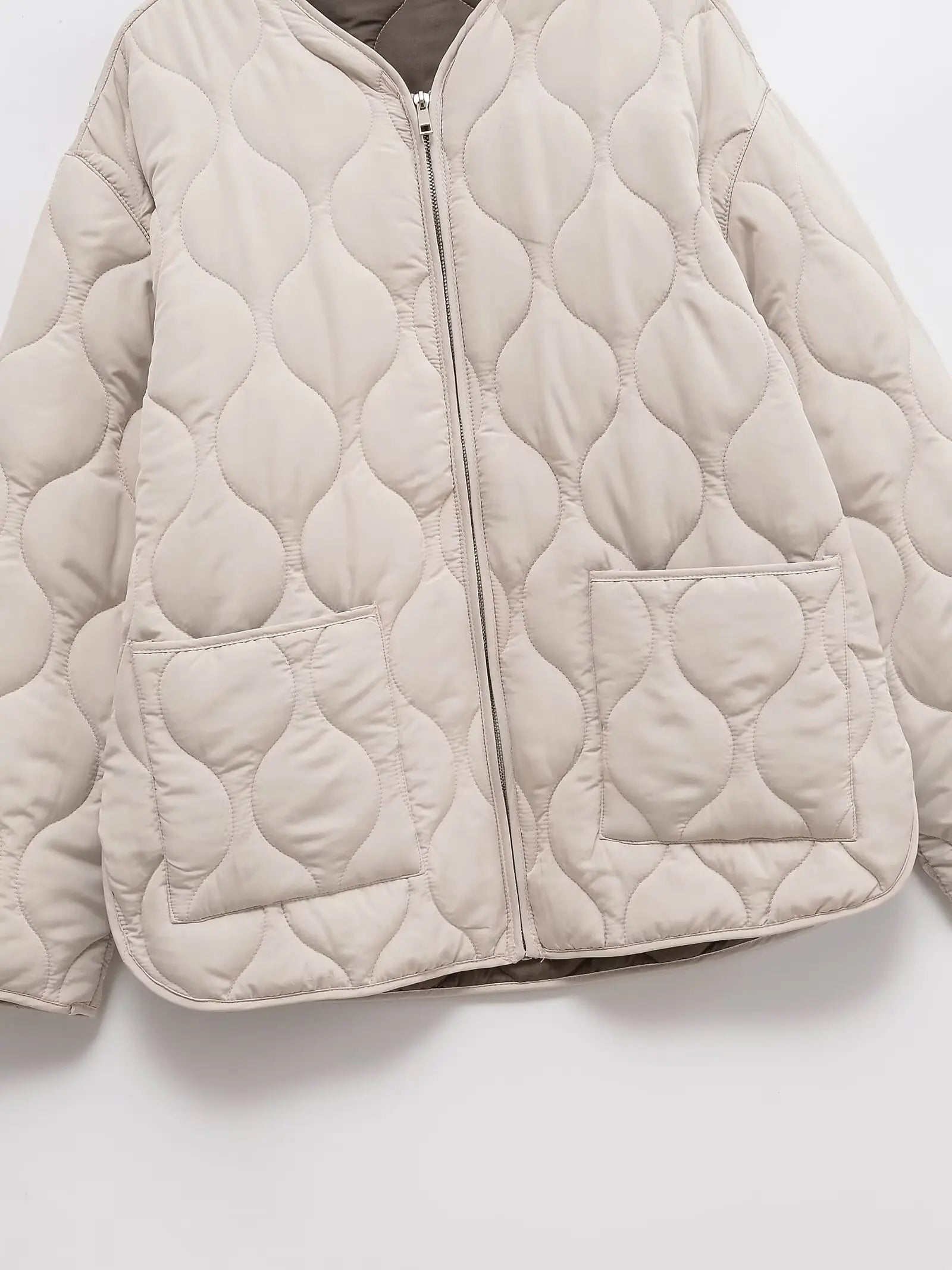 Chaqueta de algodón cálida con diamantes, informal, holgada, estilo europeo y americano, invierno 2025