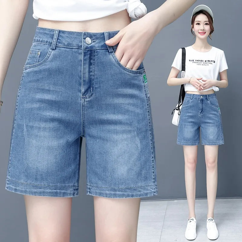 Plones vaqueros de pierna ancha de cintura alta para mujer, novedad de verano, estilo fino, cinco-siete, sueltos, adeaz... YUNO STUDIOS