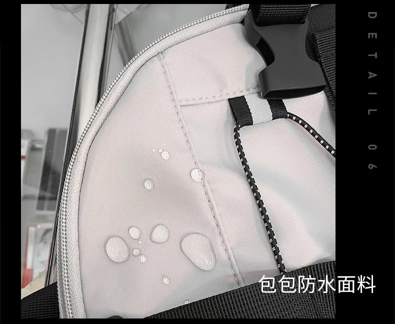 Mochila bolso de skate hombres mujeres moda fresco raya reflectante mochila estudiante mochila personalizada de gran capacidad YUNO STUDIOS