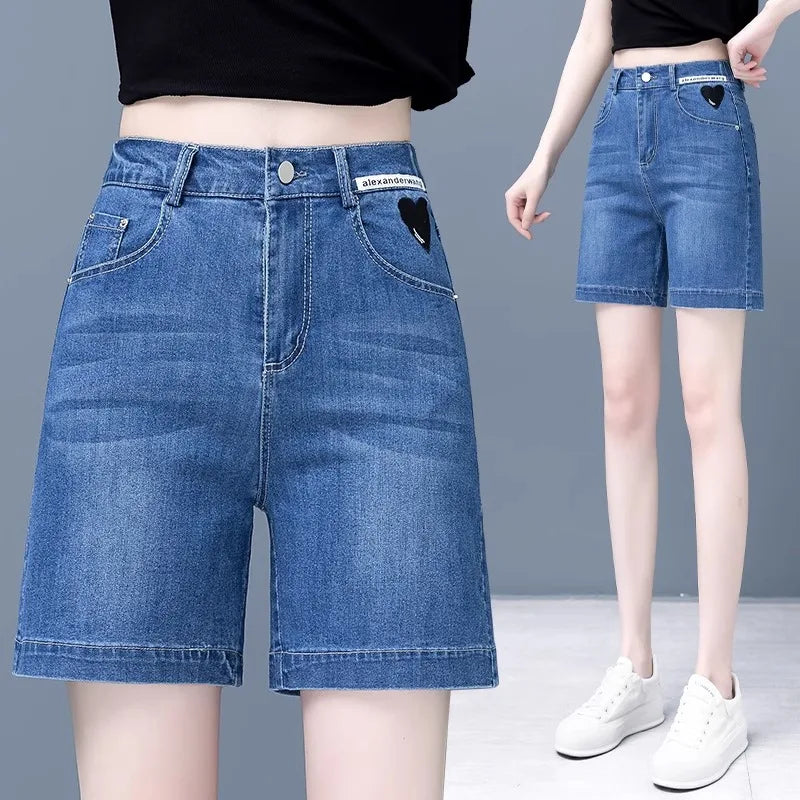 Plones vaqueros de pierna ancha de cintura alta para mujer, novedad de verano, estilo fino, cinco-siete, sueltos, adeaz... YUNO STUDIOS