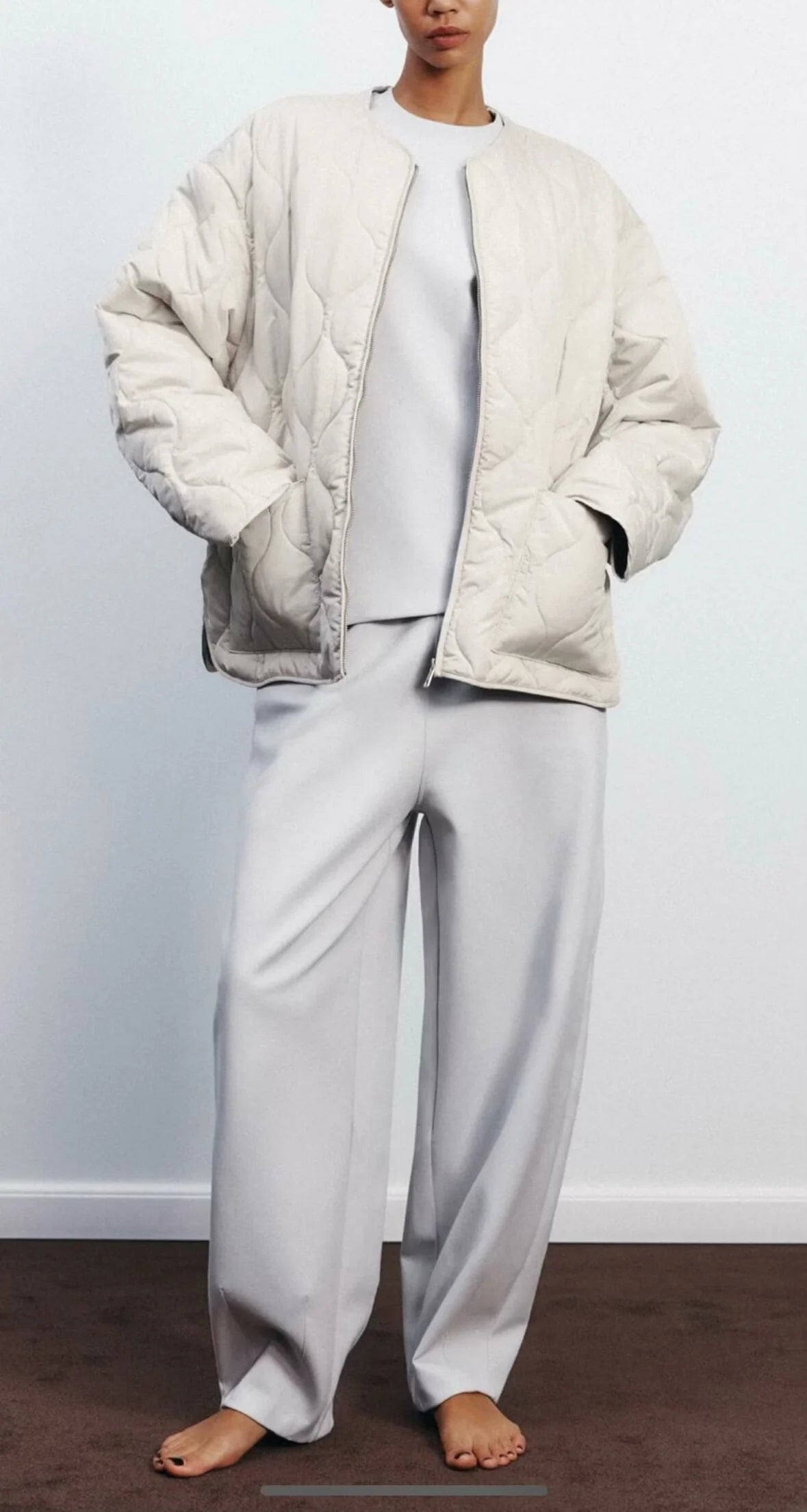 Chaqueta de algodón cálida con diamantes, informal, holgada, estilo europeo y americano, invierno 2025 YUNO STUDIOS