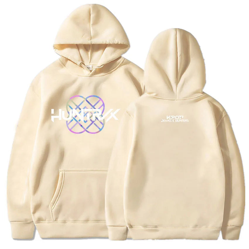 KPop Demon Hunters Huntrix Logo Sudadera con capucha estampada 2025 jerseys sudaderas con capucha gráficas mujeres hombres ropa suelta polar película mujer Top