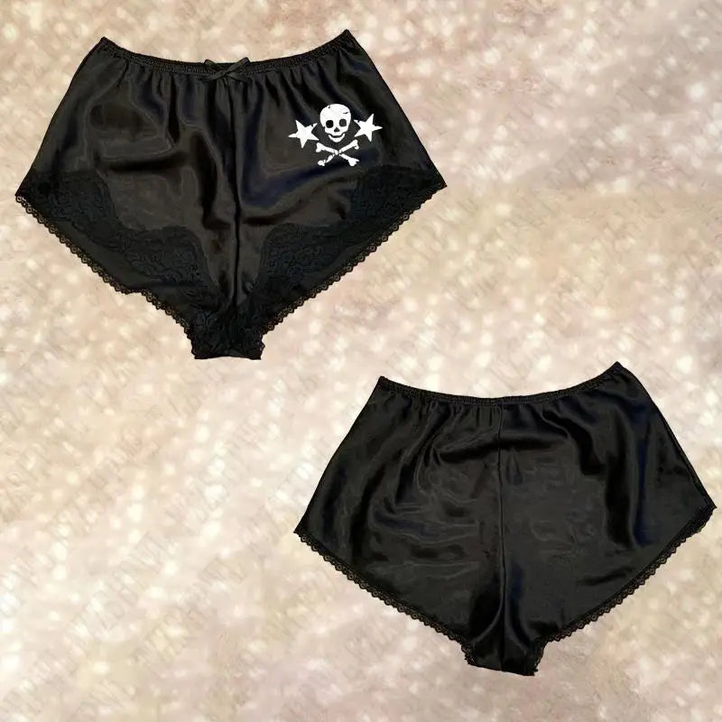 Y2k-pantalones cortos con estampado de calavera para mujer, ropa de calle con gráfico gótico, camisola Vintage de Hip Hop sin mangas, Top corto Sexy Harajuku Punk oscuro