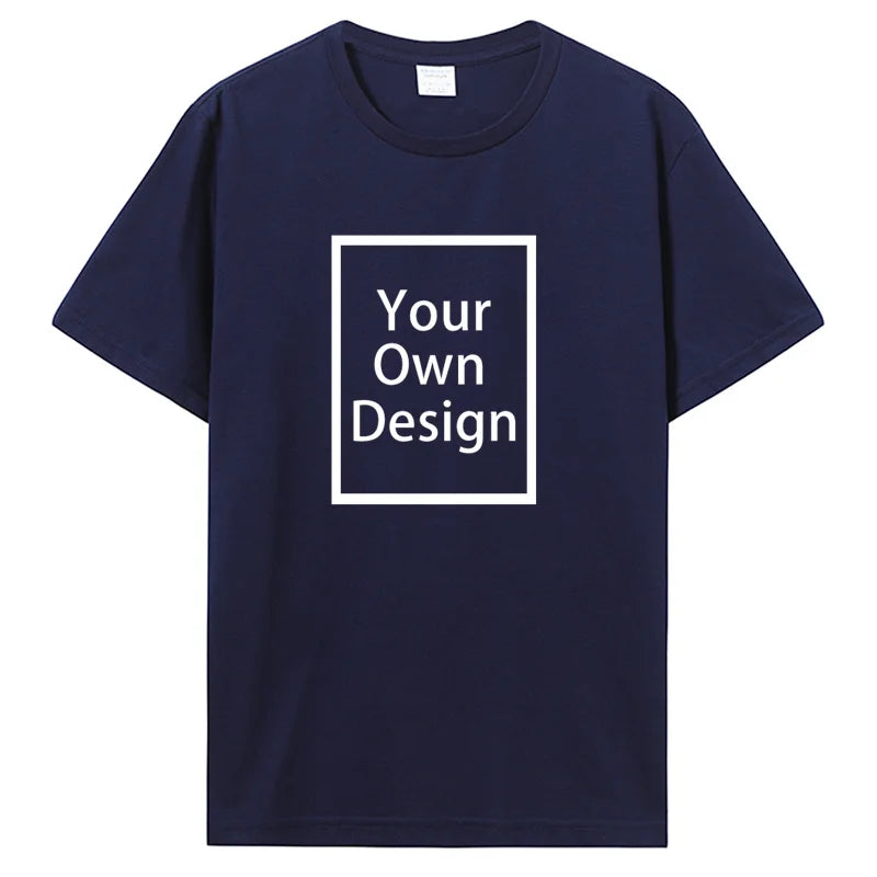 Camiseta de manga corta con estampado personalizado de algodón, camisetas de verano, camisetas DIY con foto o Logo, Camiseta de algodón, ropa para hombre