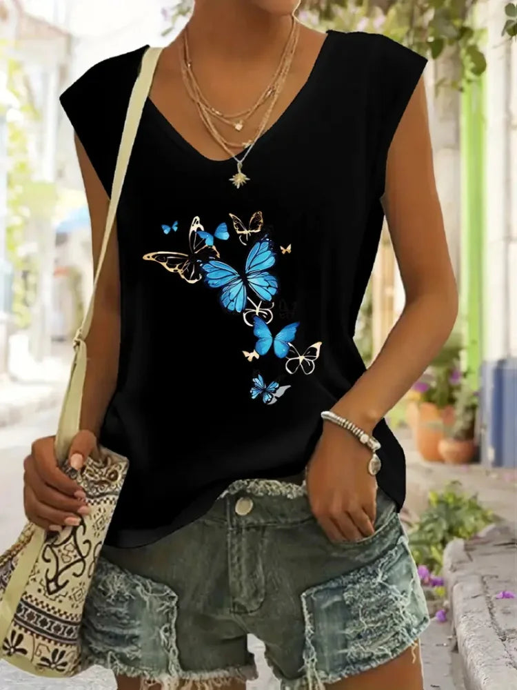 2025 nuevo chaleco sin mangas para mujer con tótem Retro Para sol y luna estampado verano calle Casual moda S-5XL YUNO STUDIOS