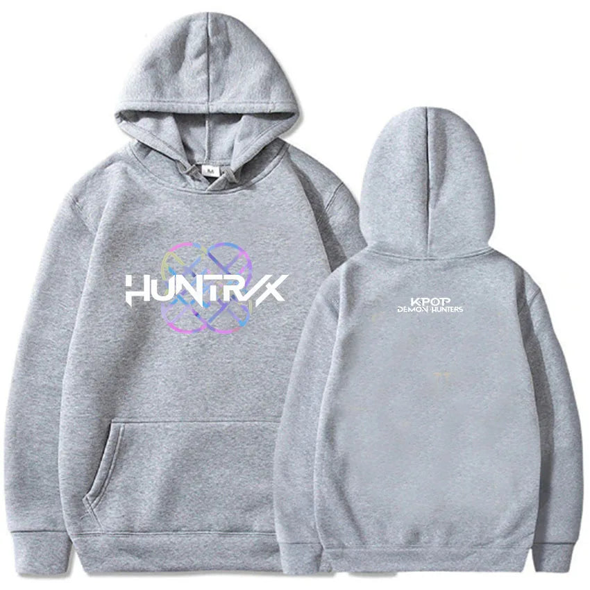 KPop Demon Hunters Huntrix Logo Sudadera con capucha estampada 2025 jerseys sudaderas con capucha gráficas mujeres hombres ropa suelta polar película mujer Top