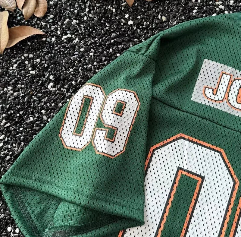 Camiseta de béisbol de manga corta con cuello en V de estilo americano, Top Retro deportivo holgado de verano para hombres y mujeres YUNO STUDIOS