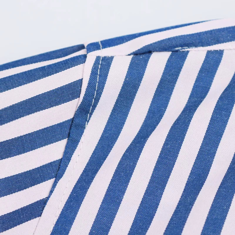 ETJ 2025 primavera de las mujeres nueva moda europea-americana rayas de manga larga solapa versión suelta camisa de popelina selección multicolor YUNO STUDIOS