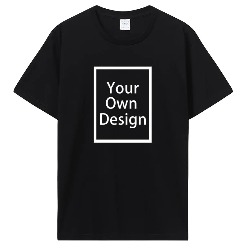 Camiseta de manga corta con estampado personalizado de algodón, camisetas de verano, camisetas DIY con foto o Logo, Camiseta de algodón, ropa para hombre