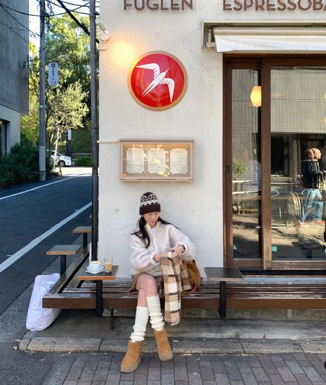 Suda de Terciopelo de Cordero para Mujer, Estilo Hoado y Casual, Cuello Alto, Abrigo Cálido de Manga Larga, Versión Cor...