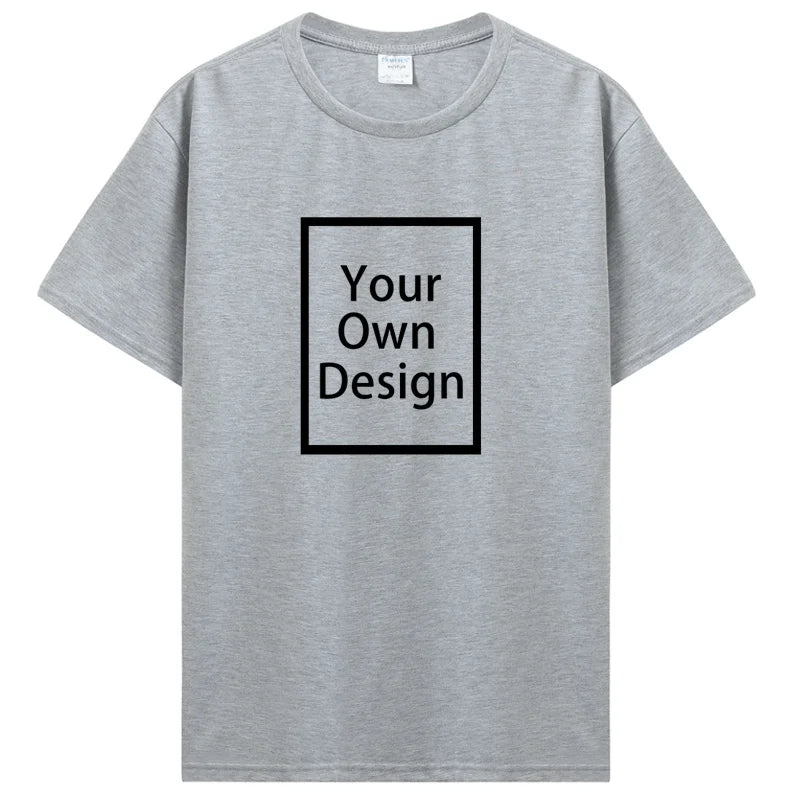 Camiseta de manga corta con estampado personalizado de algodón, camisetas de verano, camisetas DIY con foto o Logo, Camiseta de algodón, ropa para hombre YUNO STUDIOS