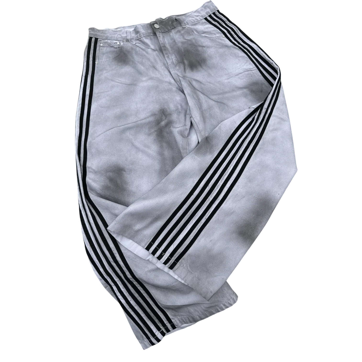 Pantalones vaqueros holgados Y2K de alta calidad, pantalones de chándal Harajuku bordados a rayas, ropa informal estilo Hip Hop para hombres y mujeres, pantalones vaqueros de pierna ancha informales YUNO STUDIOS