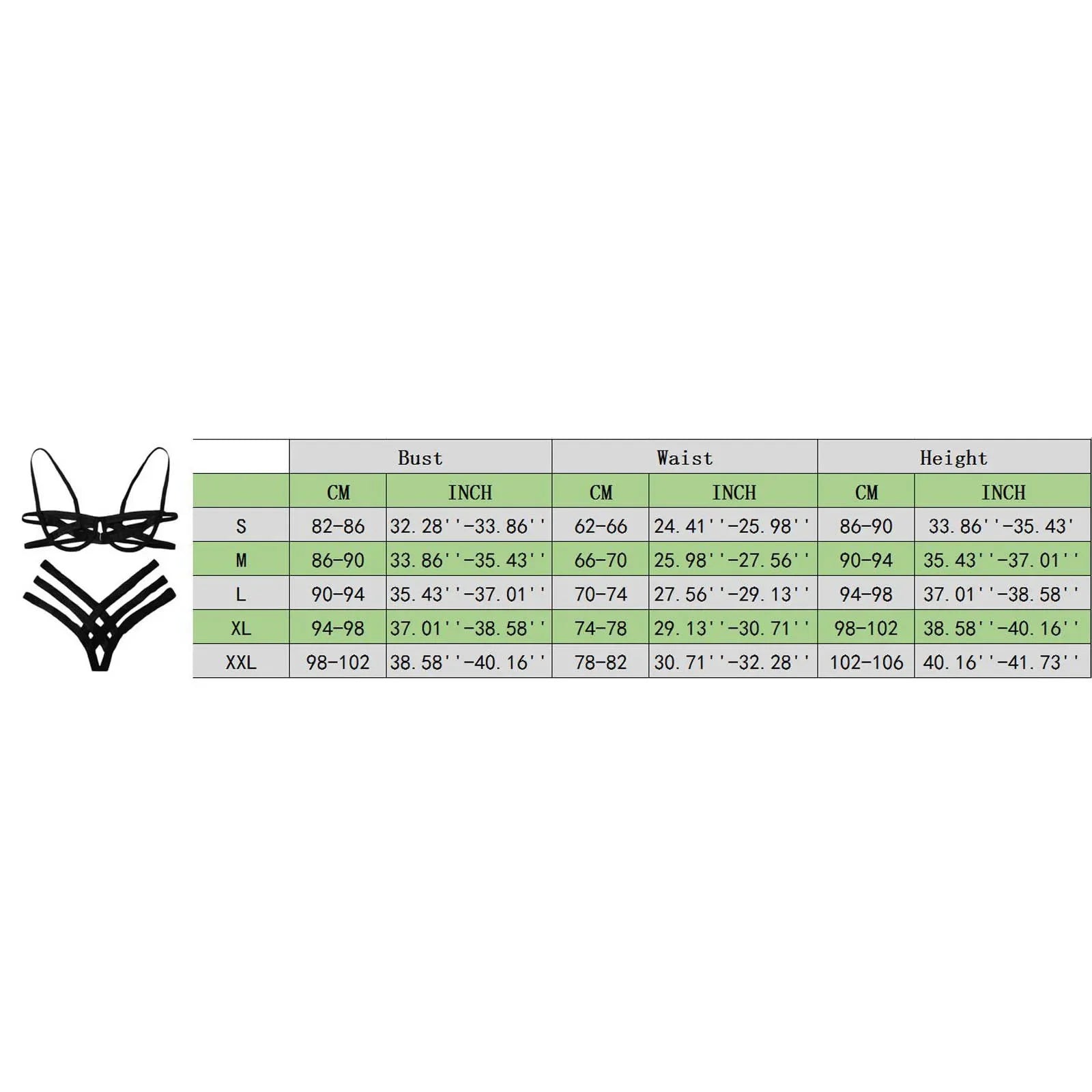 Conjunto de lencería con arnés Bondage para mujer, conjuntos de sujetador calado elástico, sujetador de jaula sin copas negro, Tanga, ropa interior íntima Sexy exótica