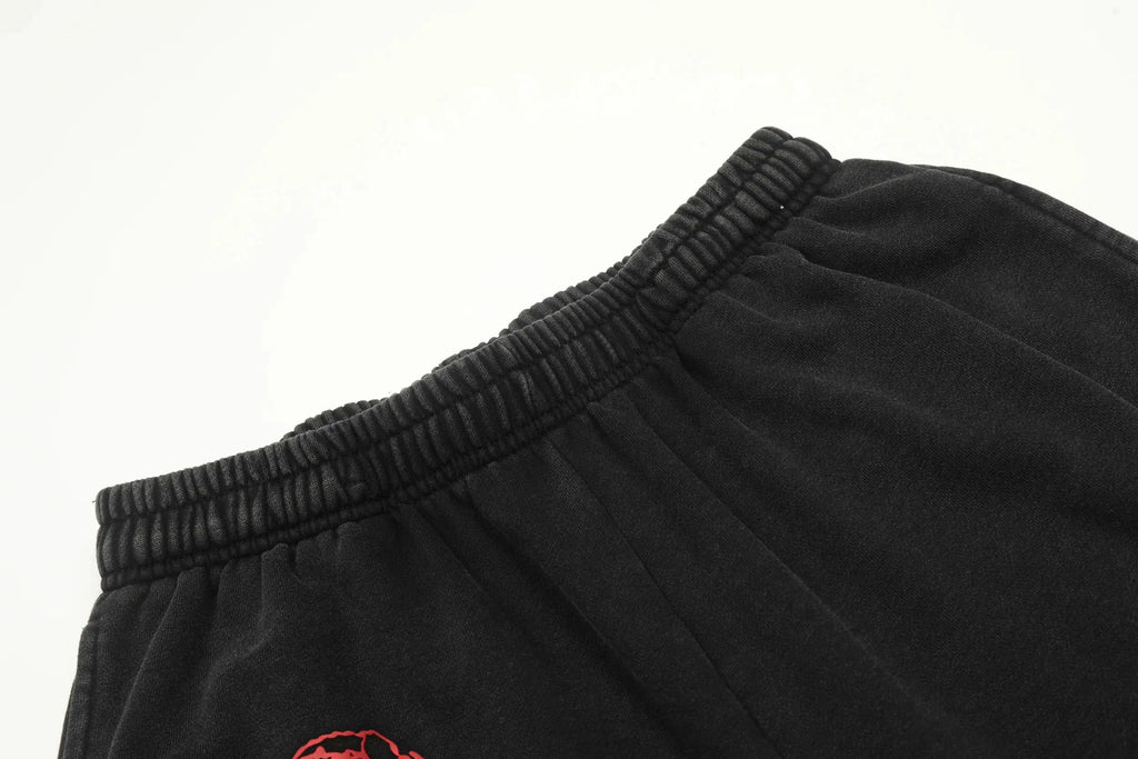 Pantalones de chándal americanos sueltos rectos Hiphop Jazz Dance algodón impreso pantalones de pierna ancha Casual estilo perezoso pantalones deportivos de Hip-hop