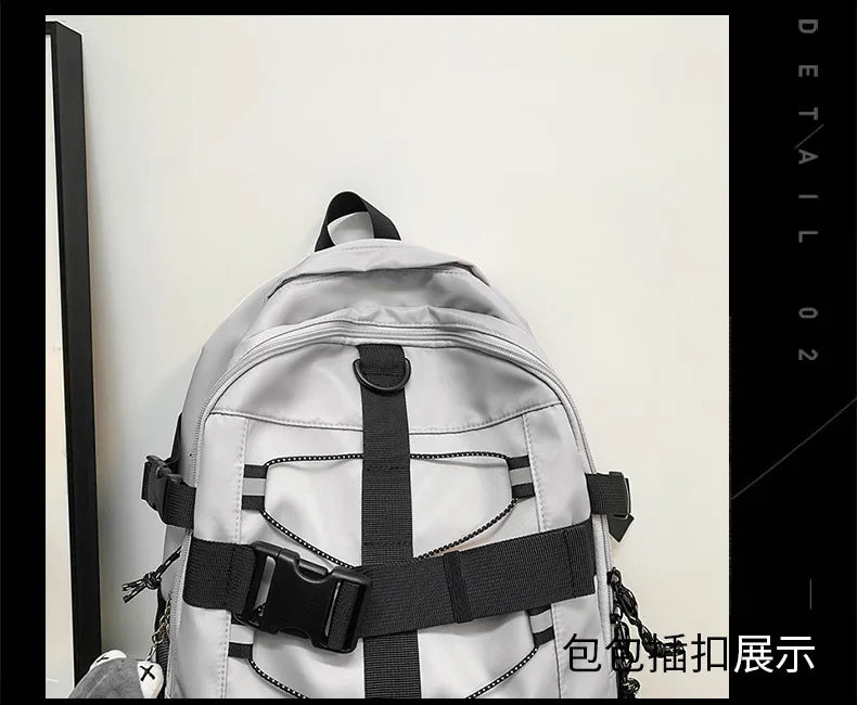 Mochila bolso de skate hombres mujeres moda fresco raya reflectante mochila estudiante mochila personalizada de gran capacidad