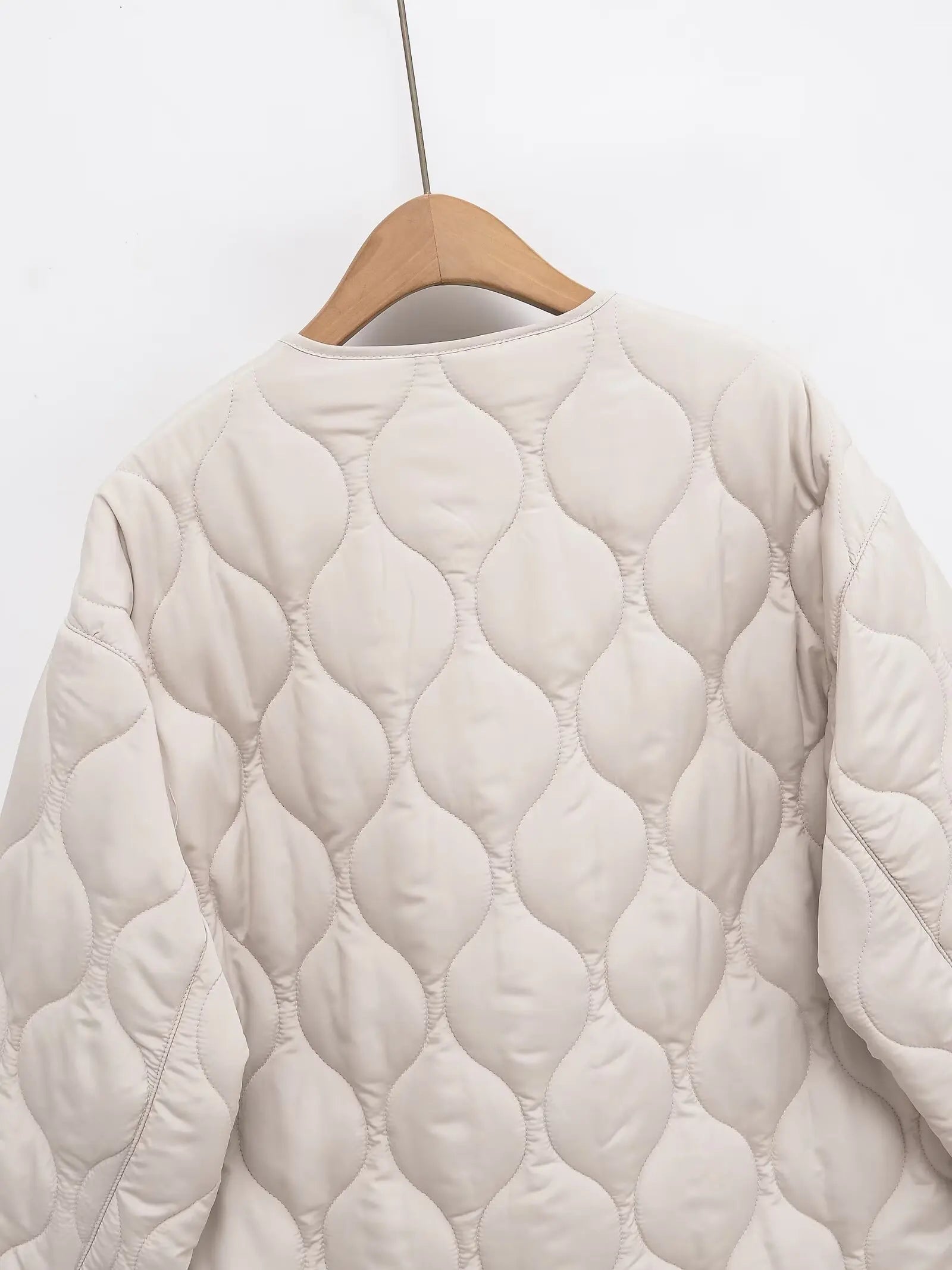 Chaqueta de algodón cálida con diamantes, informal, holgada, estilo europeo y americano, invierno 2025