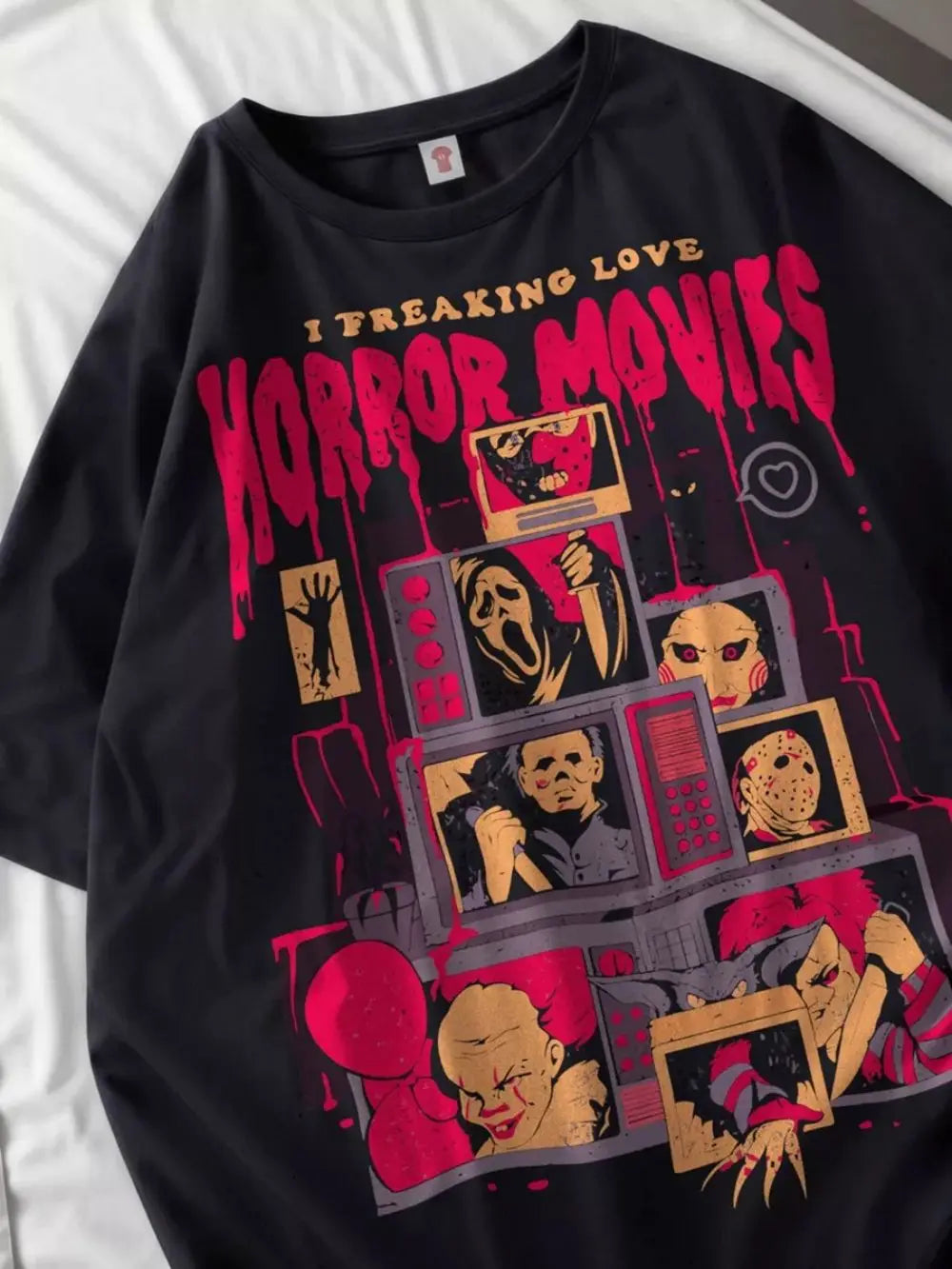 Camisetas Doberman para mujer, Tops de algodón con estampado de perros, camisetas de gran tamaño con cuello redondo, pantalón corto informal, camisetas de manga, ropa de calle para mujer YUNO STUDIOS