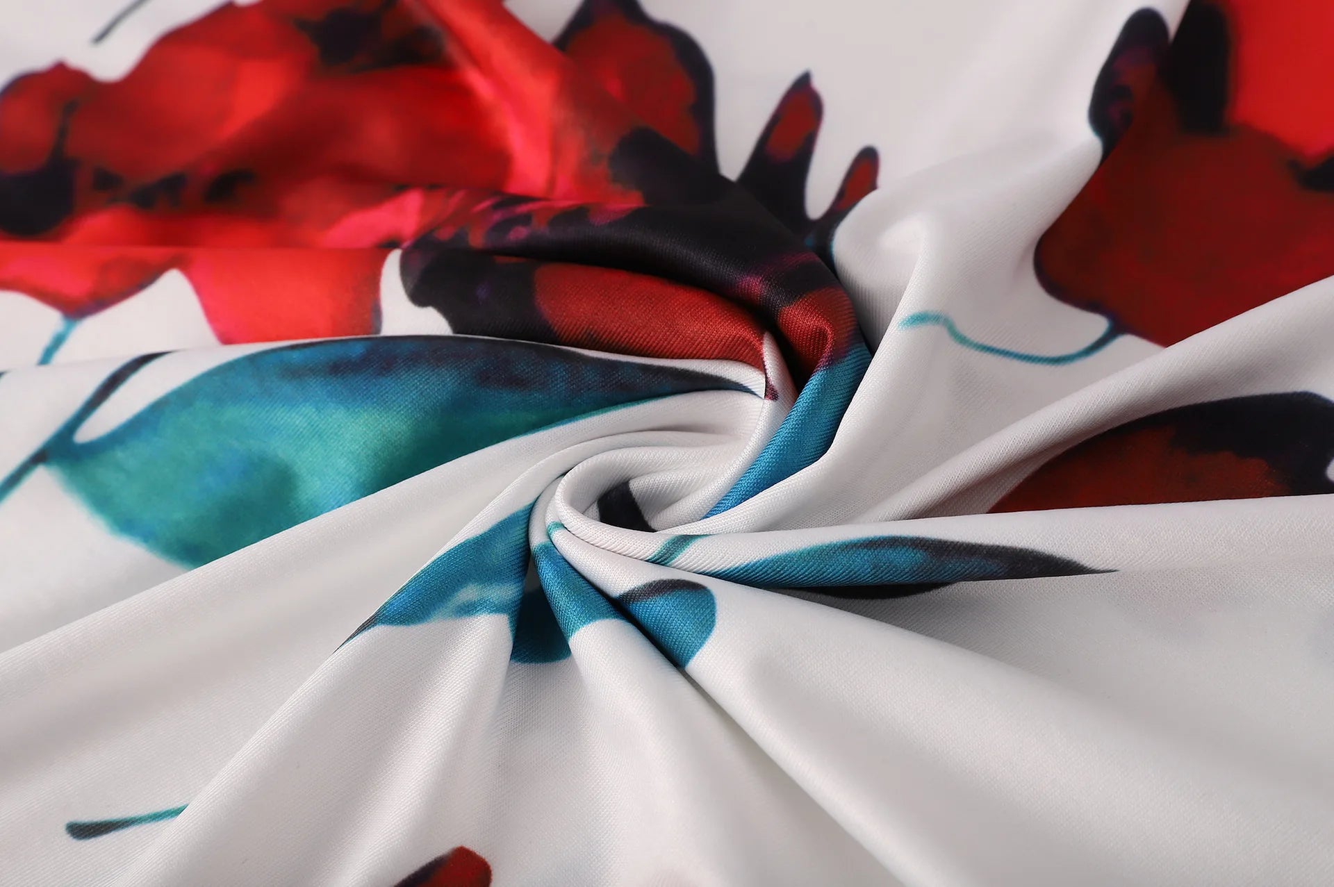 Venta caliente de otoño vestidos a juego de colores de flores europeas y americanas, vestidos largos, ropa de mujer en stock