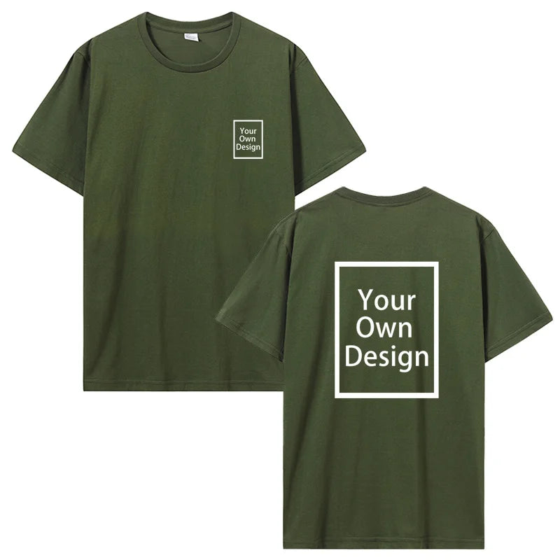 Camiseta de manga corta con estampado personalizado de algodón, camisetas de verano, camisetas DIY con foto o Logo, Camiseta de algodón, ropa para hombre YUNO STUDIOS
