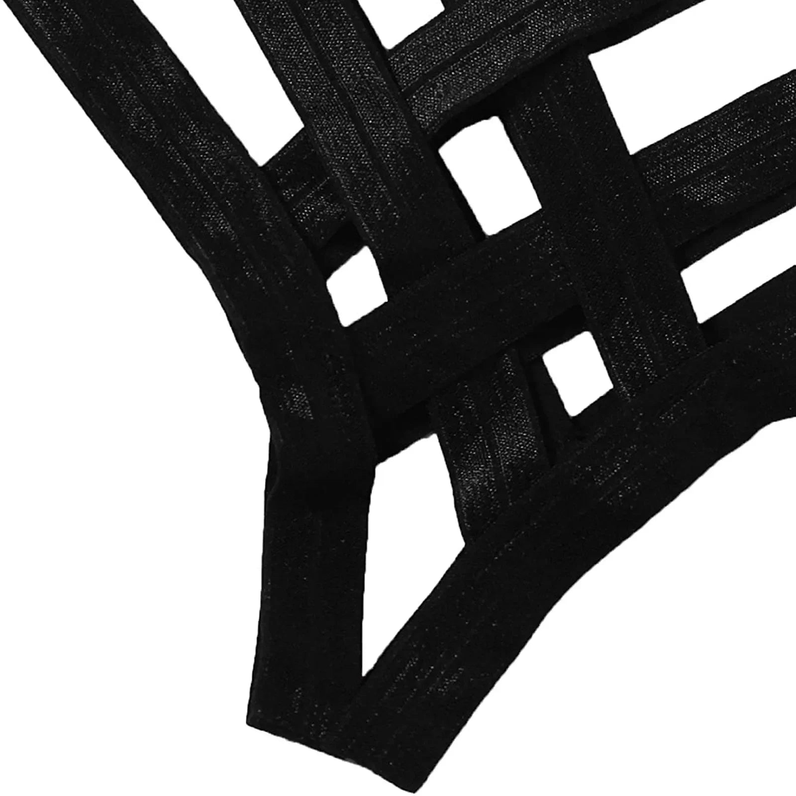 Conjunto de lencería con arnés Bondage para mujer, conjuntos de sujetador calado elástico, sujetador de jaula sin copas negro, Tanga, ropa interior íntima Sexy exótica