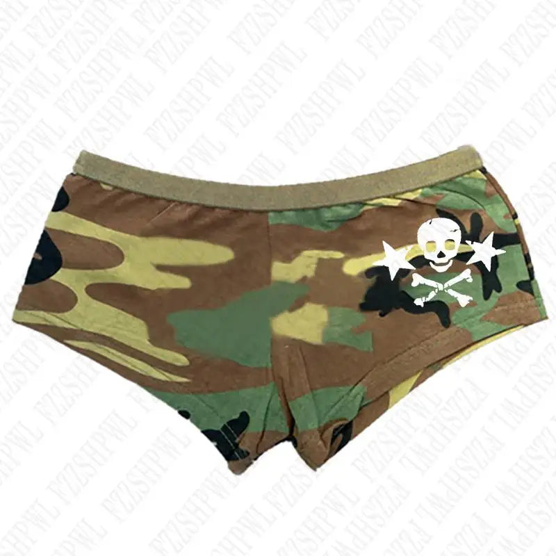 Y2k-pantalones cortos con estampado de calavera para mujer, ropa de calle con gráfico gótico, camisola Vintage de Hip Hop sin mangas, Top corto Sexy Harajuku Punk oscuro YUNO STUDIOS