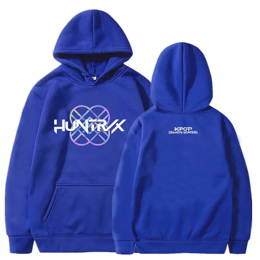 KPop Demon Hunters Huntrix Logo Sudadera con capucha estampada 2025 jerseys sudaderas con capucha gráficas mujeres hombres ropa suelta polar película mujer Top