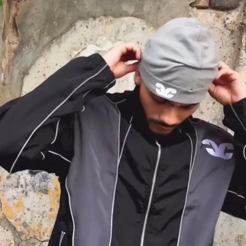 Sombrero sin ala con estampado de letras de otoño, sombrero informal de moda para exteriores de Hip-Hop callejero para hombres YUNO STUDIOS