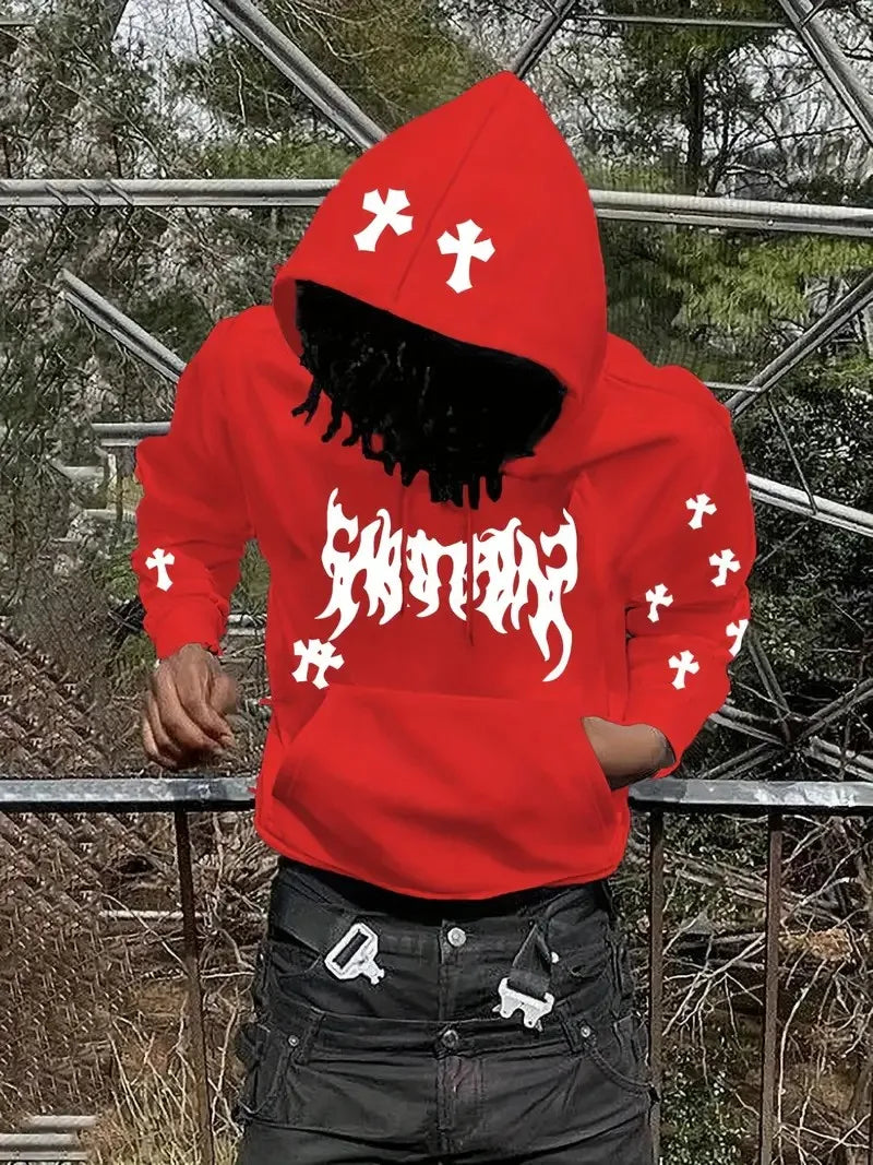 La nueva sudadera deportiva para hombre al aire libre informal y cómoda con estampado de cara sonriente en 3D para el otoño de 2025