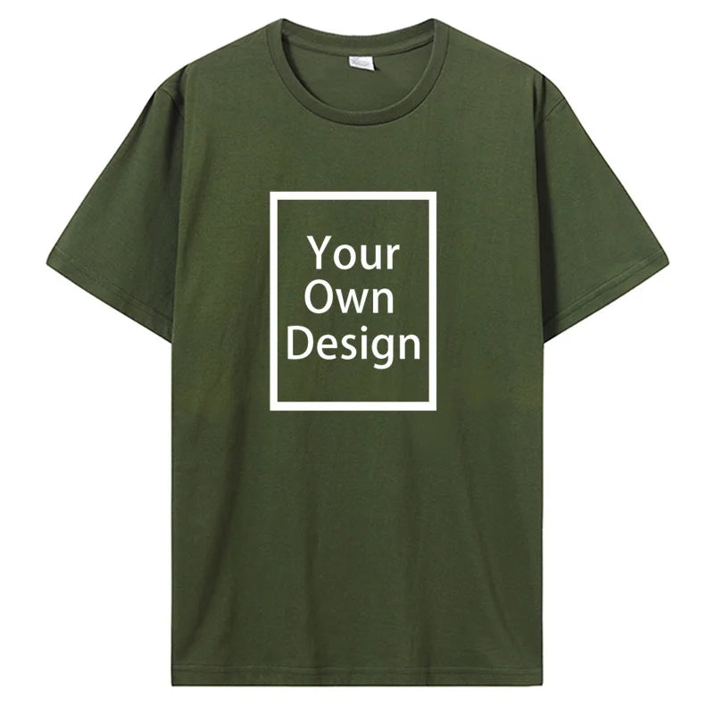 Camiseta de manga corta con estampado personalizado de algodón, camisetas de verano, camisetas DIY con foto o Logo, Camiseta de algodón, ropa para hombre YUNO STUDIOS