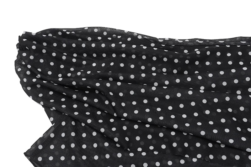 WhereMery Vintage lunares sin mangas Slim Crop Tops Y2K Sexy hombro inclinado chaleco de mujer 2025 verano Casual Fiesta Club Camis YUNO STUDIOS