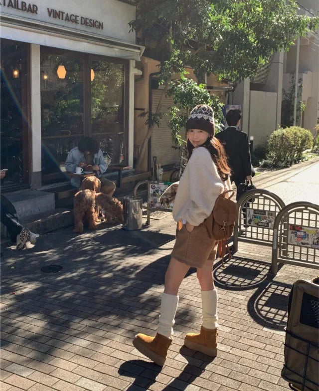 Suda de Terciopelo de Cordero para Mujer, Estilo Hoado y Casual, Cuello Alto, Abrigo Cálido de Manga Larga, Versión Cor...