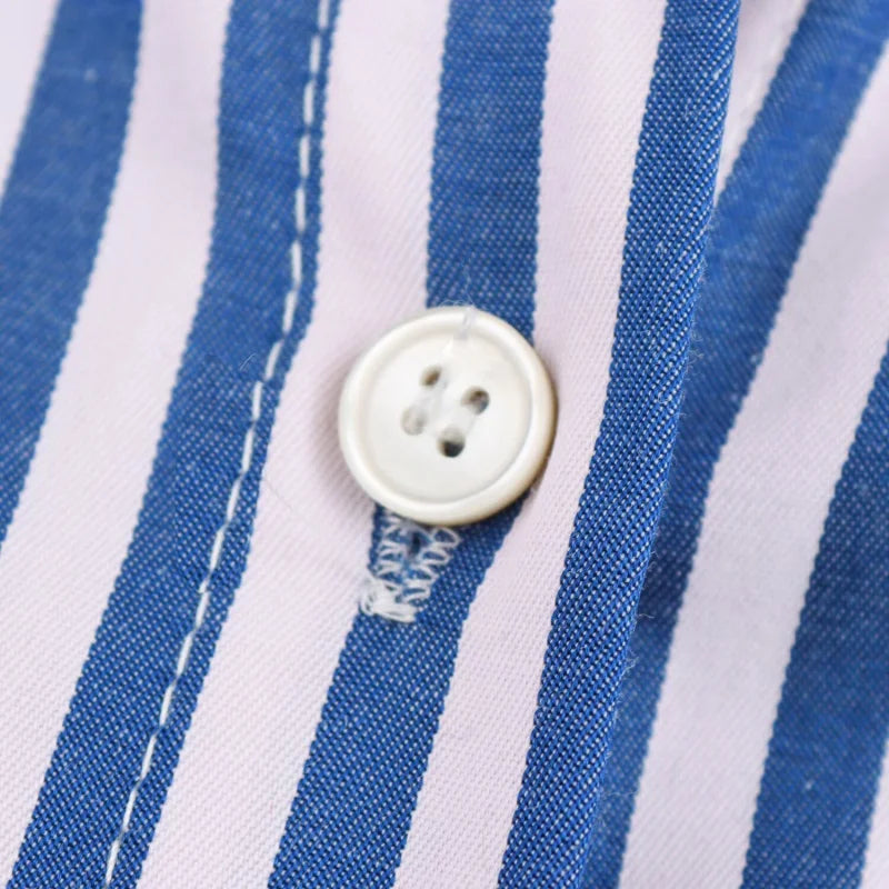 ETJ 2025 primavera de las mujeres nueva moda europea-americana rayas de manga larga solapa versión suelta camisa de popelina selección multicolor YUNO STUDIOS