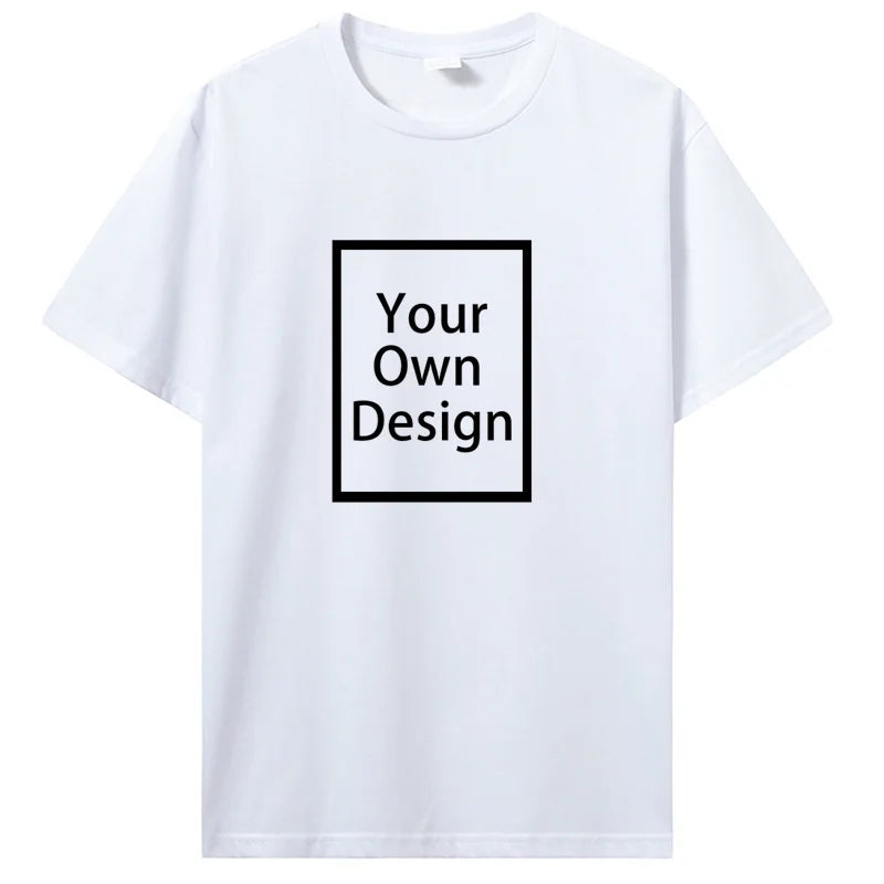 Camiseta de manga corta con estampado personalizado de algodón, camisetas de verano, camisetas DIY con foto o Logo, Camiseta de algodón, ropa para hombre YUNO STUDIOS