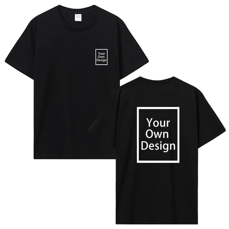 Camiseta de manga corta con estampado personalizado de algodón, camisetas de verano, camisetas DIY con foto o Logo, Camiseta de algodón, ropa para hombre