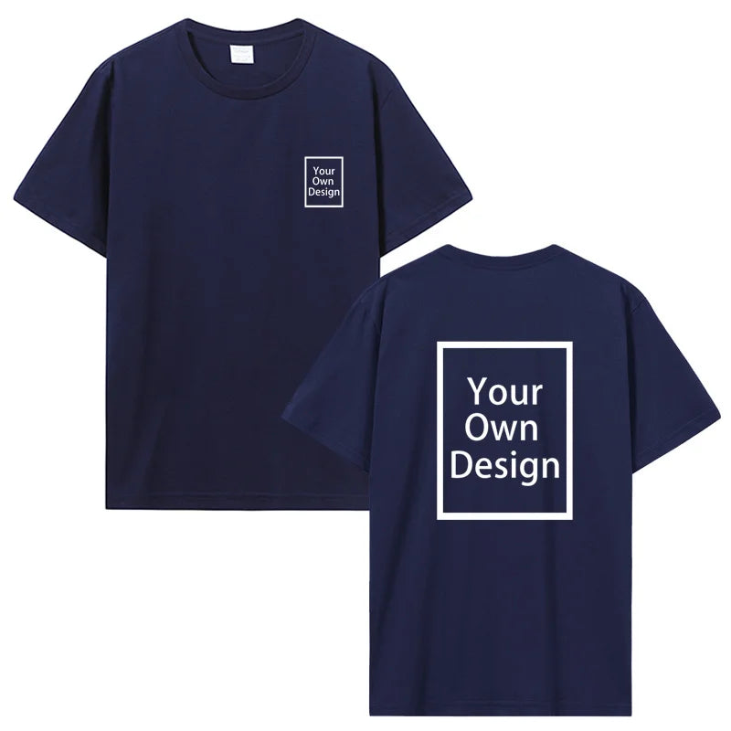 Camiseta de manga corta con estampado personalizado de algodón, camisetas de verano, camisetas DIY con foto o Logo, Camiseta de algodón, ropa para hombre YUNO STUDIOS