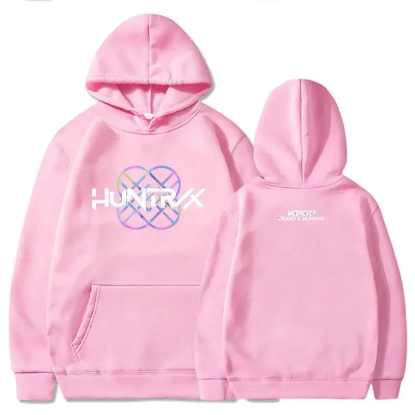 KPop Demon Hunters Huntrix Logo Sudadera con capucha estampada 2025 jerseys sudaderas con capucha gráficas mujeres hombres ropa suelta polar película mujer Top
