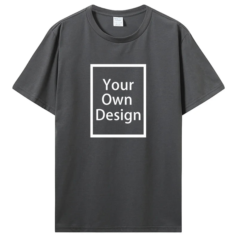 Camiseta de manga corta con estampado personalizado de algodón, camisetas de verano, camisetas DIY con foto o Logo, Camiseta de algodón, ropa para hombre