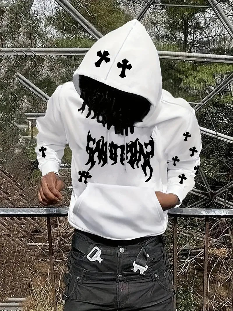 La nueva sudadera deportiva para hombre al aire libre informal y cómoda con estampado de cara sonriente en 3D para el otoño de 2025